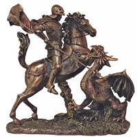 St. George Statue - Cold Cast Bronze -11.5-Inch