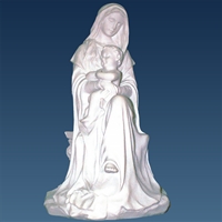 Madonna and Child Statue - White - 6-Inch