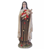St. Therese Ceramic Hand-Painted Statue - 8-Inch
