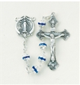 Sapphire Capped Bead Rosary