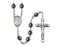 St. Joseph Sterling Silver Hematite Rosary