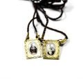 Gold Metal Scapular on Cord - 5/8-Inch