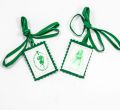 Green Immaculate Heart Scapular with Pamphlet