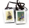 Our Lady of Mt Carmel Scapular in Plastic - Brown Cord - Pack of 50