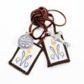 Children's Brown Wool Scapular With medals