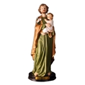 Saint Joseph Statue with Wooden Base - 5", 8", or 12"