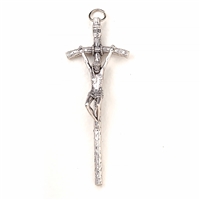 Silver Papal Crucifix - 4.5-Inch