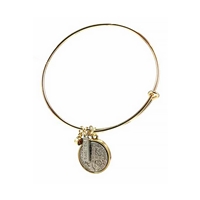 St. Benedict Believe Gold Bangle Bracelet