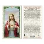 Consecration to Christ Laminated Prayer Card