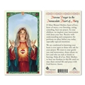 Novena Prayer to the Immaculate Heart Laminated Prayer Card