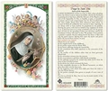 Saint Rita Laminated Prayer Card