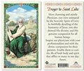 Saint Luke Laminated Prayer Card