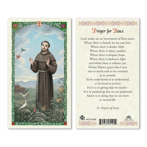 Prayer To Saint Francis Of Assisi Laminated Prayercar - vrogue.co