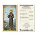 Oracion de San Francisco Laminated Prayer Card