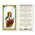Santa Teresa de Avilla Laminated Prayer Card