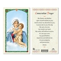 Our Lady of Schoenstatt - Consecration Prayer Laminated Prayer Card