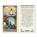 Santa Juana De Arco Laminated Prayer Card