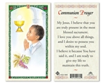 Boy's First Communion Laminated Prayer Card