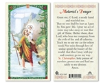 Saint Christopher Motorist's Prayer Laminated Prayer Card
