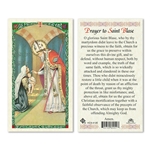 Saint Blase Laminated Prayer Card
