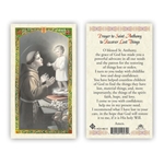 Saint Antony Prayer for the Recovery of Lost Things Laminated Prayer Card