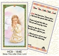 Girl's Blessing Laminated Prayer Card