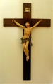 39-Inch Italian Wood Crucifix with Alabaster Corpus