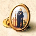 St. Peregrine Gold Rim Lapel Pins