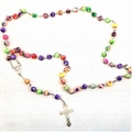 Colorful Flower Clay Rosary