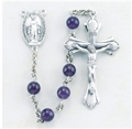 All Sterling Silver Amethyst Rosary