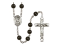St. Michael the Archangel Rosary Sterling Silver with Black Onyx Beads