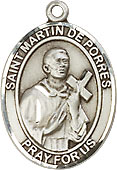 St Martin de Porres Sterling Silver Medal