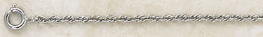 18-Inch Rhodium Plated Stainless Steel Chain with Clasp