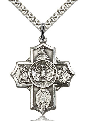 Sterling 5 Way Confirmation Pendant