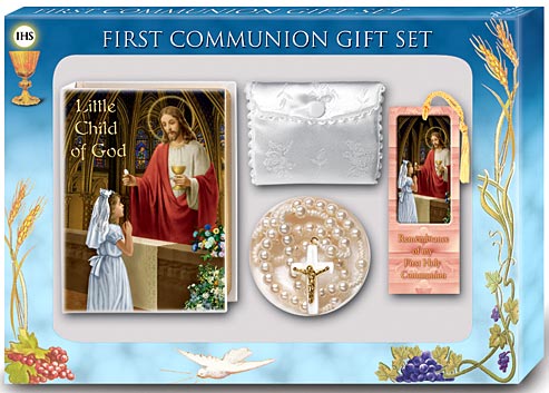 6-Piece Girl&#39;s Cathedral Communion Set White