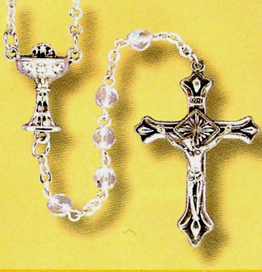 First Communion Crystal Rosary