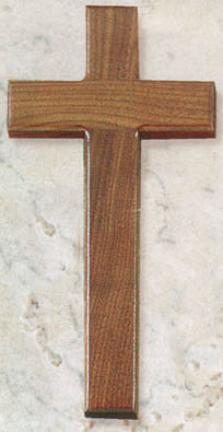 8-Inch Wood Cross - Walnut
