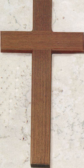 12-Inch Wood Cross - Walnut