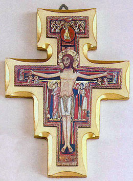 San Damiano Wooden Wall Cross - 11-Inch