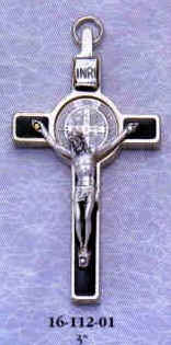 Saint Benedict Crucifix - Black - 3-Inch