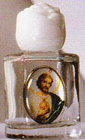 Glass Holy Water Bottle - St. Jude - Without Water