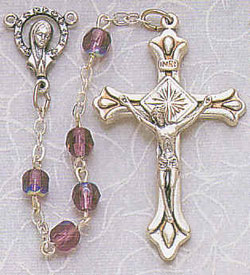 Amethyst Dainty Rosary 5mm beads