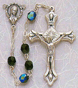Jet Black Dainty Rosary - 5 mm beads