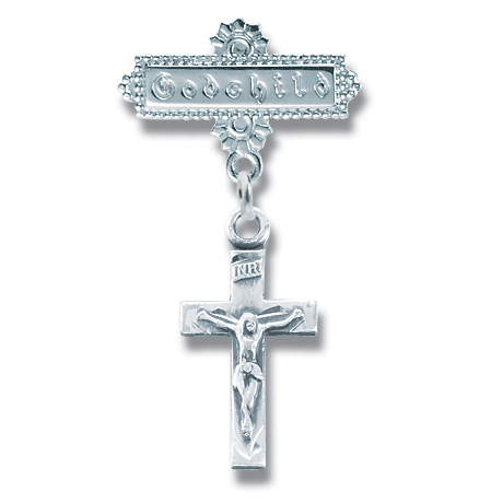 Godchild Silver Medal with Crucifix