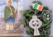 26 inch Green Shamrock Irish Rosary