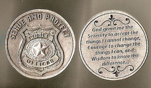 Police Officer Serenity Prayer Pocket Coin