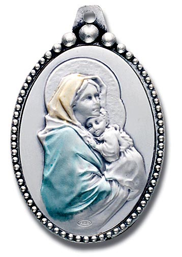 Madonna of the Street Sterling Silver Keychain