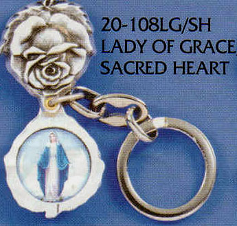 Lady of Grace-Sacred Heart Key Chain