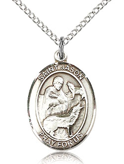 St Jason Sterling Silver Medal
