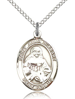 St Julia Billart Sterling Silver Medal